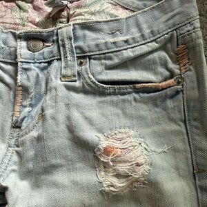 Abercrombie & Fitch Light Blue Distressed Boyfriend Jeans